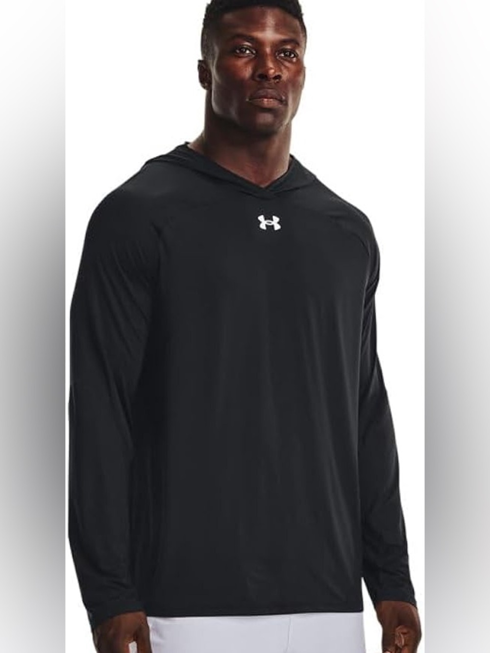 NWT Under Armour Men’s Black Knockout Long Sleeve Hoodie Shirt Medium